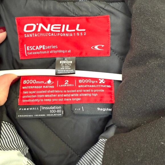 O'Neill Escape Series Waterproof Insulated Ski Snowboard Jacket Plaid Men XL - Picture 2 of 12